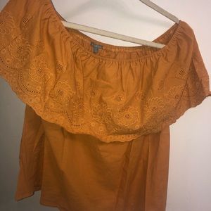 Charlotte Russe Off The Shoulder Yellow Top